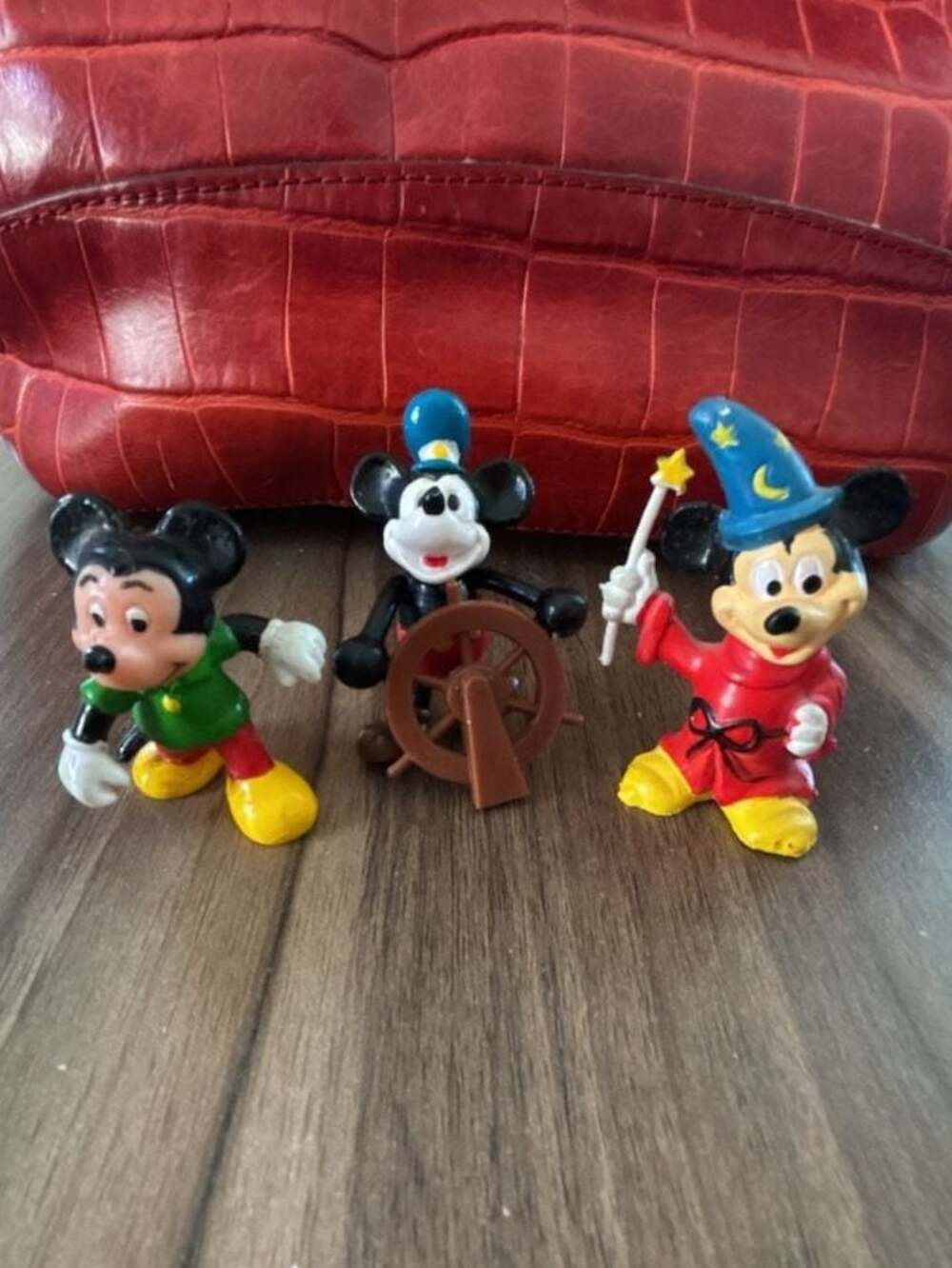 Vintage Walt Disney Productions Mickey Mouse PVC Figures Set of 3